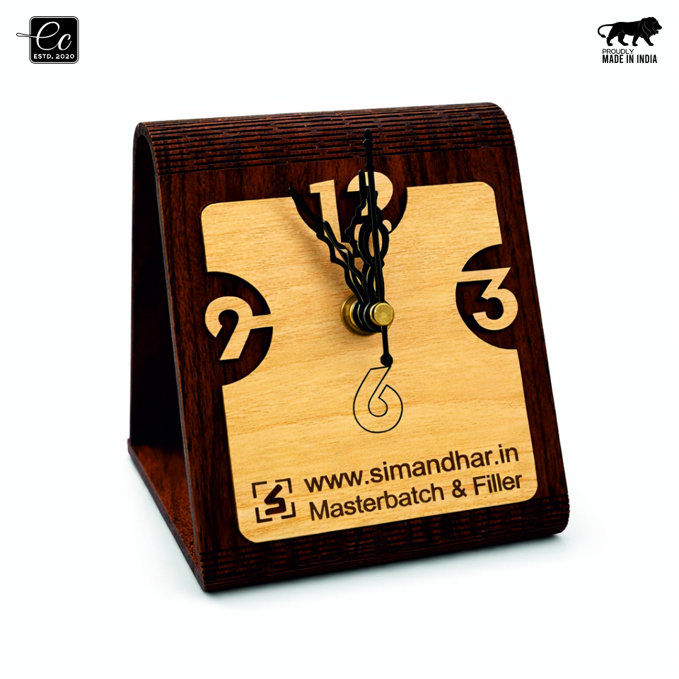 Personalised Premium Wooden Desk Clock